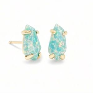 Kendra Scott Jillian Kyocera Aqua Opal Studs